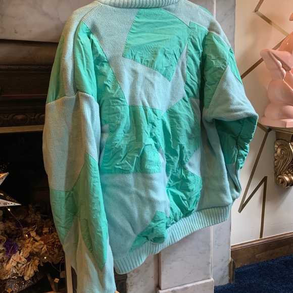 Vintage retro Head aqua 100% wool windbreaker S-L - Picture 3 of 6